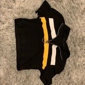 crop top zip up ring
